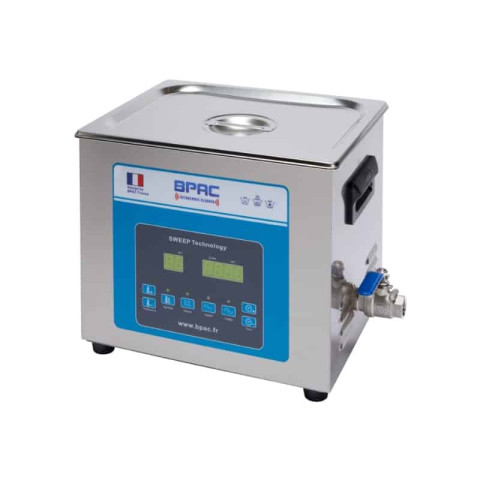 Bpac nettoyeur ultrasons 10 litres professionnel turbo + sweep + degas