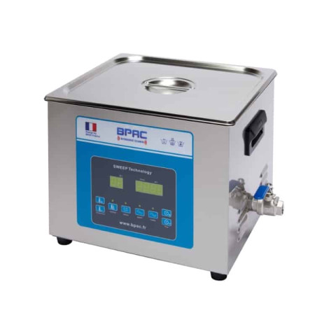 Bpac nettoyeur ultrasons 15 litres professionnel turbo + sweep + degas