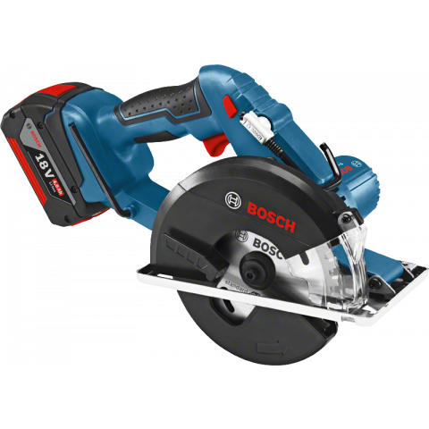 Scie circulaire bosch gkm 18 v-li - 1 batterie 5.0 ah li-ion, chargeur, coffret - 06016a4002