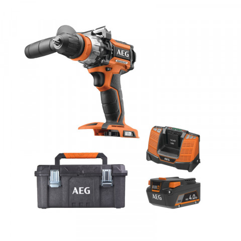 AEG - Pack 18v - perceuse percussion brushless 75 nm - batterie 4.0 ah -  chargeur - caisse de rangement - Distriartisan