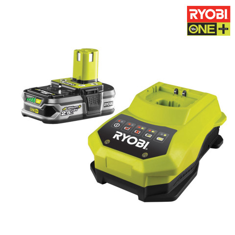 Pack batterie RYOBI 18V OnePlus 2.5Ah et chargeur rapide 1.8Ah Lithium-ion RBC18L25