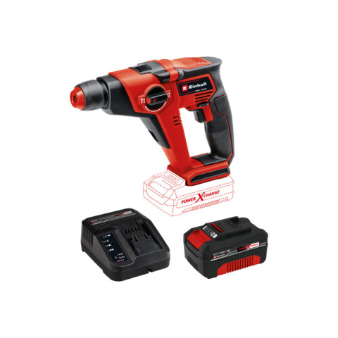 Pack einhell marteau perforateur 18v power x-change - te-hd 18/12 li-solo - starter kit power 4.0ah