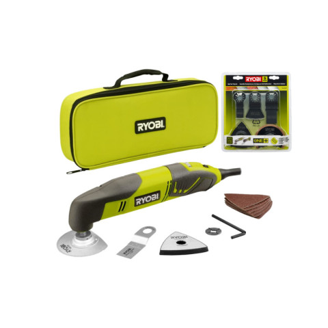 Pack ryobi outil multifonctions rmt200-s - 200w - kit spécial carrelage 5 pièces - rak05mt