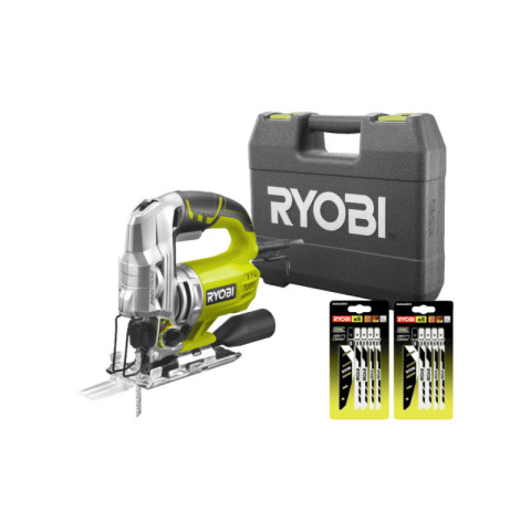 Pack ryobi scie sauteuse pendulaire rjs980-ka5 - 600w - 98mm - lot de 5 lames - 100mm - rak05jsbfc