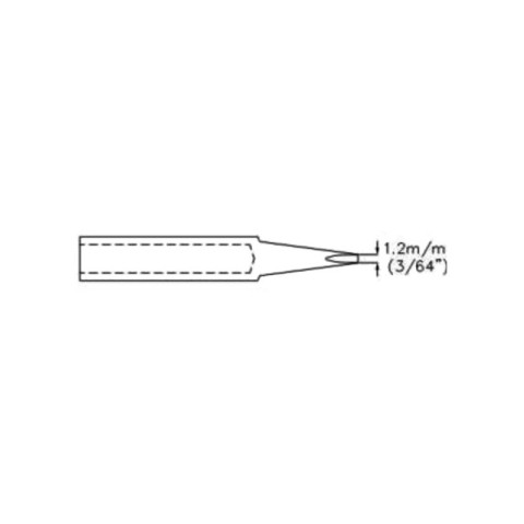 Panne de fer à souder - forme de burin - 1.2 mm (3/64")