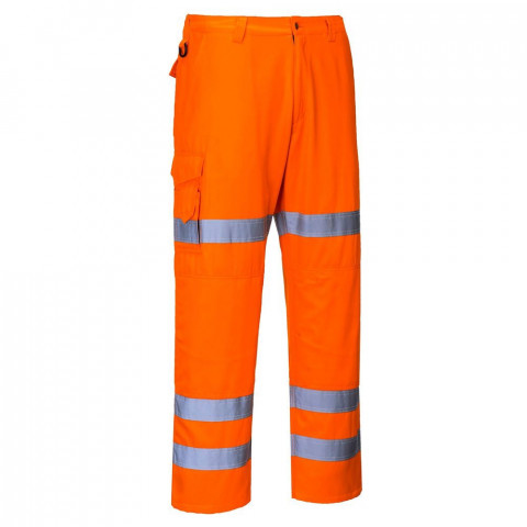 Pantalon haute visibilité combat 3 bandes portwest poches genouillères - Taille au choix