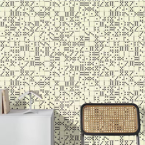 Papier peint domonis blanc/noir - DOMINO++