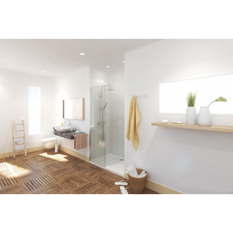 Quetzal paroi de douche fixe 8 mm - Dimension de la paroi au choix