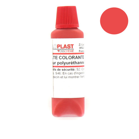 Pate colorante pour résine soloplast 10g rouge transparent