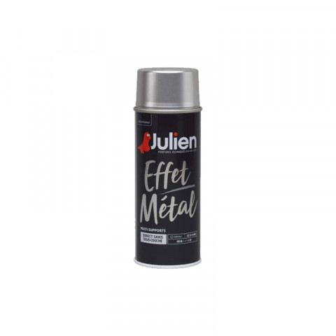 Peinture aérosol julien effet métal - gris métallisé - 400 ml