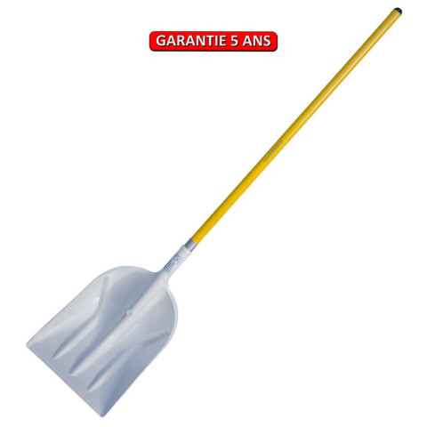 Pelle plastique blanche mche tube leger avec manchon noir et alu