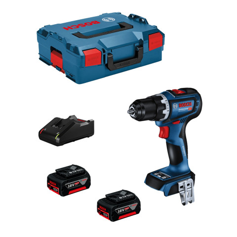 Perceuse-visseuse bosch gsr 18v-90 c (2 x 4,0 ah gal18v-40 l-boxx 136)