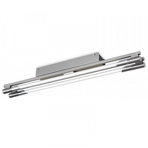 Plafonnier 2x24w casa, acier brossé