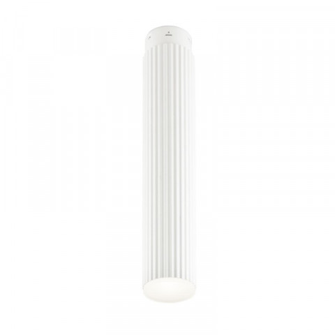Plafonnier 3000k rigatto, aluminium blanc et ppma, 48 cm