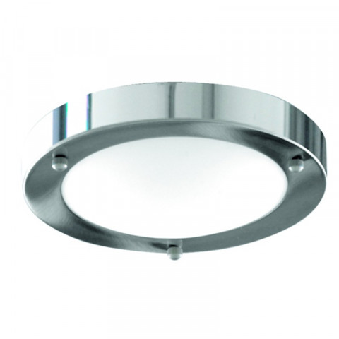 Plafonnier 30cm chrome verre opale