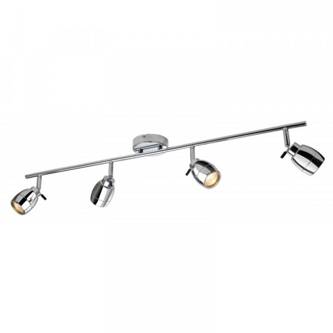 Plafonnier 4 ampoules marine, chrome
