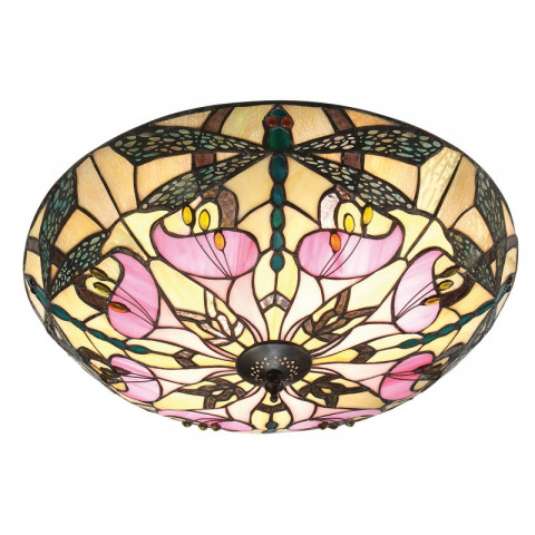 Plafonnier ashton, verre et métal