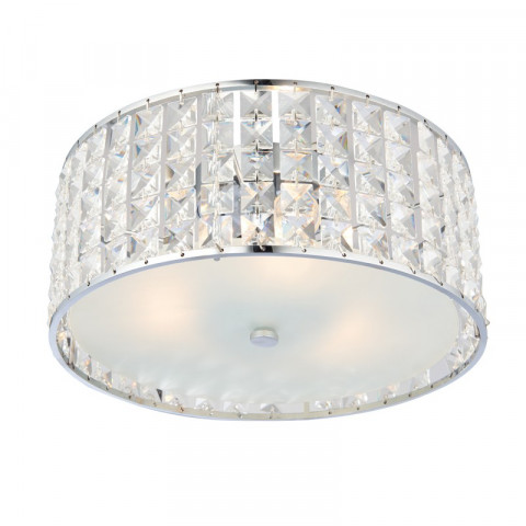 Plafonnier belfont, chrome et cristal