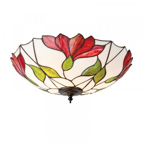 Plafonnier botanica, verre et métal