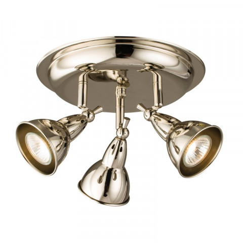 Plafonnier burbidge, nickel brillant, 3 ampoules