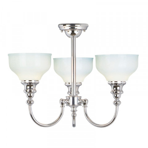 Plafonnier cheadle, chrome et verre, 3 ampoules