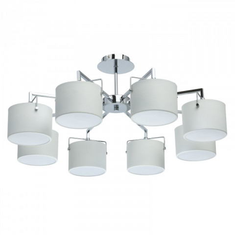 Plafonnier chromé megapolis 8 ampoules 32 cm