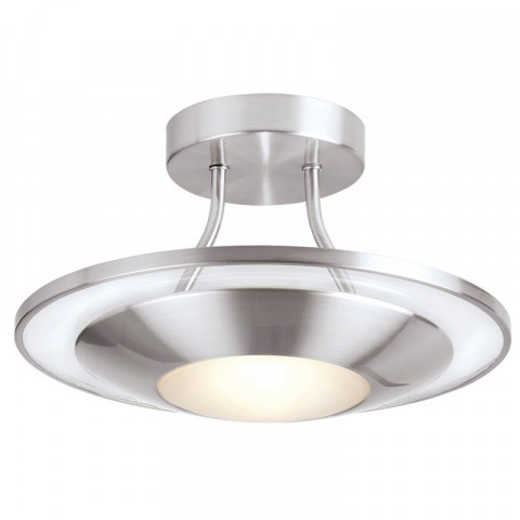 Plafonnier firenz, chrome et verre