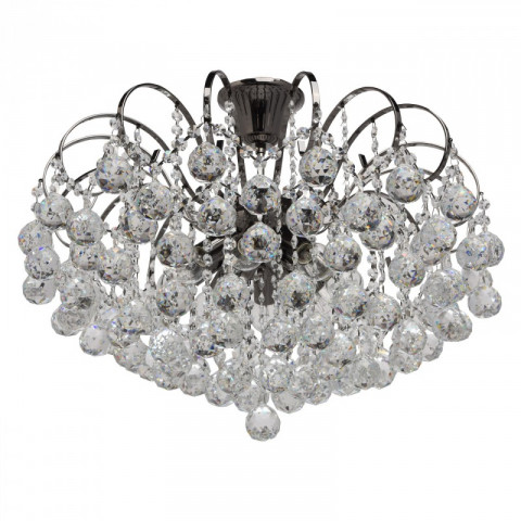 Plafonnier gris crystal 8 ampoules 43 cm