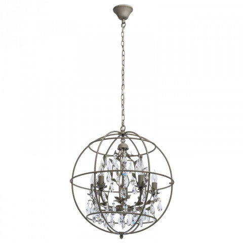 Plafonnier gris loft 5 ampoules 144 cm