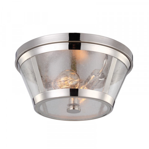 Plafonnier harrow, nickel poli et verre