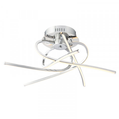 Plafonnier hemingway, chrome, 5 ampoules