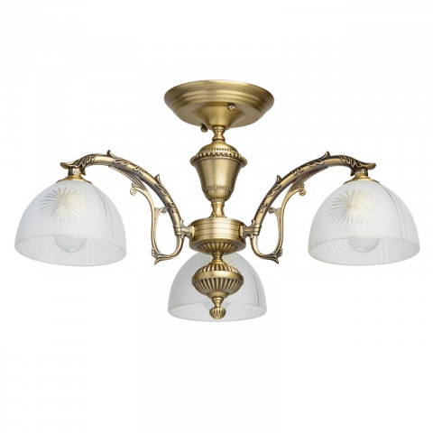 Plafonnier laiton classic 3 ampoules 33 cm