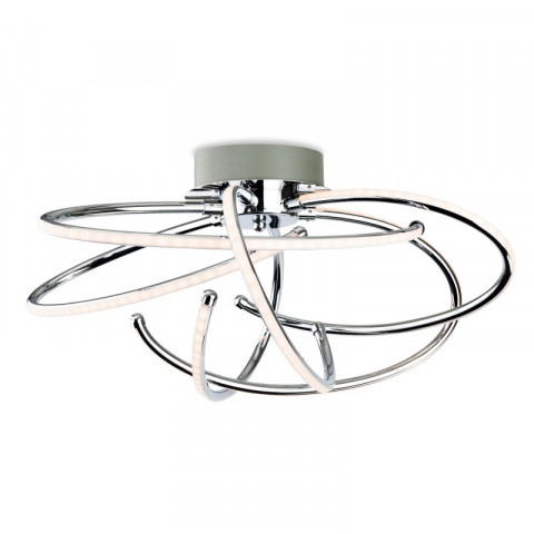 Plafonnier led caprice, chrome, 46 cm