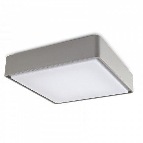 Plafonnier led kossel, polycarbonate, gris, 40 cm