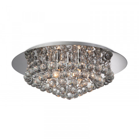 Plafonnier liberty, chrome et cristal