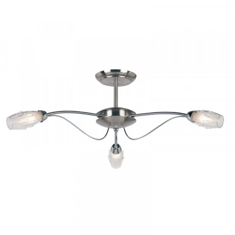 Plafonnier mercury, chrome, 3 ampoules