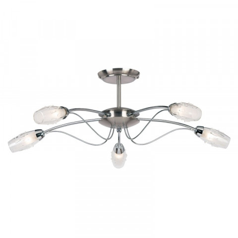 Plafonnier mercury, chrome, 5 ampoules