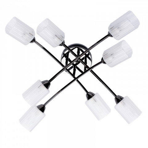 Plafonnier noir megapolis 8 ampoules 20 cm