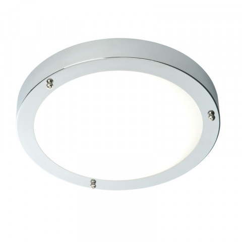 Plafonnier portico led, chrome et verre