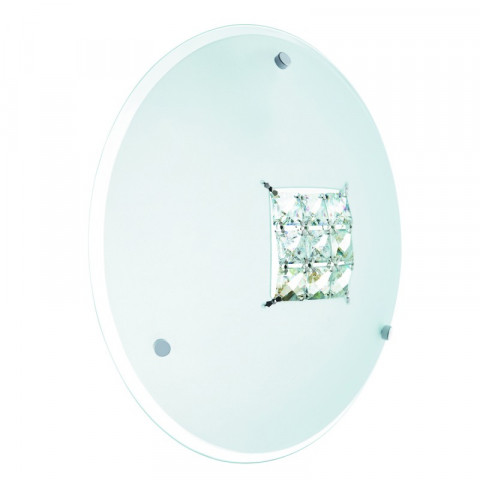 Plafonnier quadrex, en cristal et verre