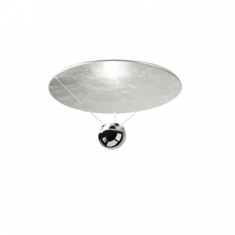 Plafonnier single, argent