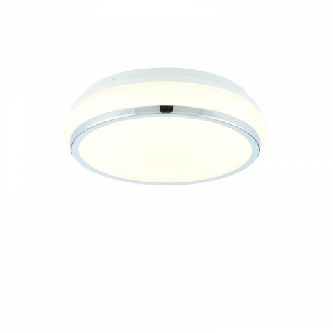 Plafonnier torus, chrome et acrylique, led