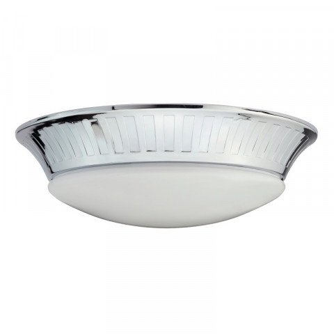 Plafonnier whitby, chrome et verre