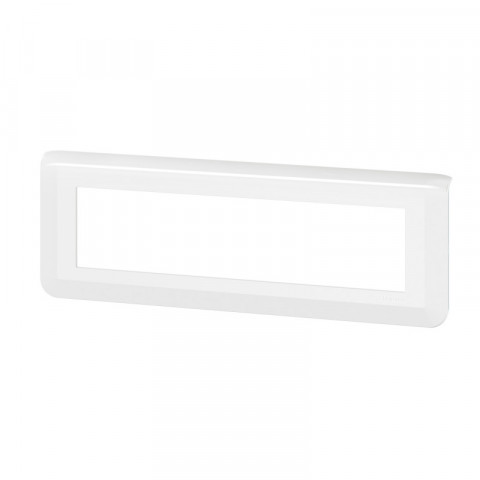 Plaque de finition horizontale mosaic pour 8 modules blanc (078818l)