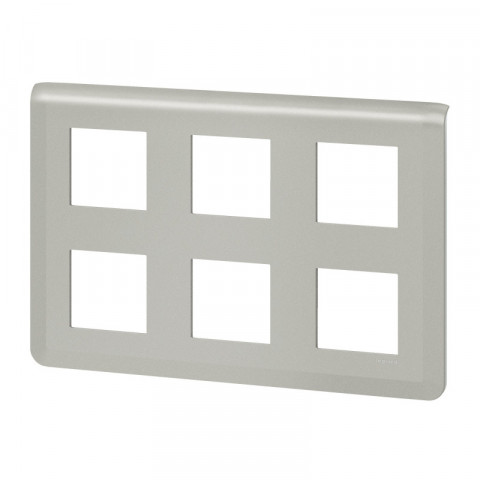 Plaque de finition mosaic pour 2x3x2 modules alu (079332l)