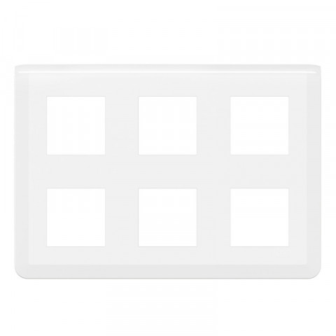 Plaque de finition mosaic pour 2x3x2 modules blanc (078832l)