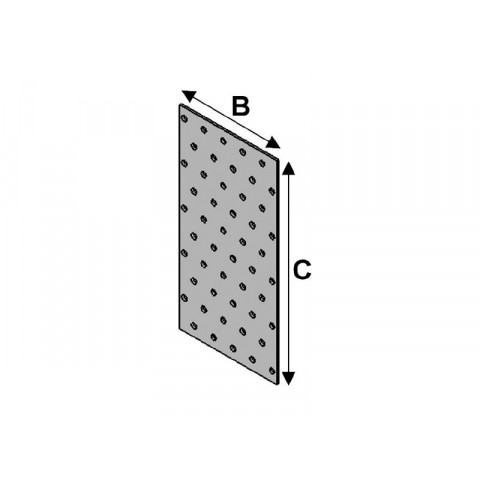 Plaque perforée 80x200x2.0 ALSAFIX PP080200