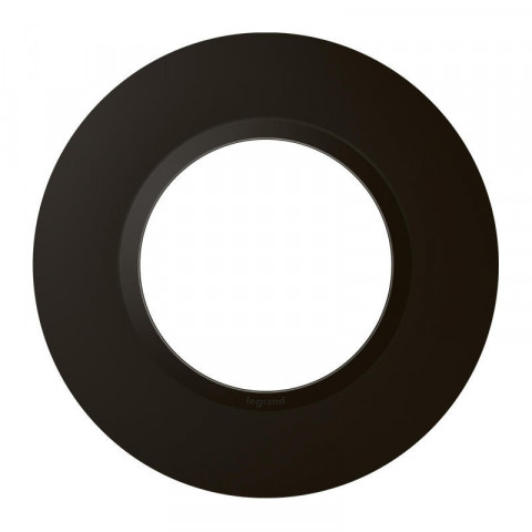 Plaque ronde dooxie 1 poste finition noir velours (600976)