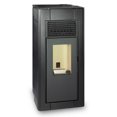 Poêle à granulés canalisable lyra 12kw noir sublime