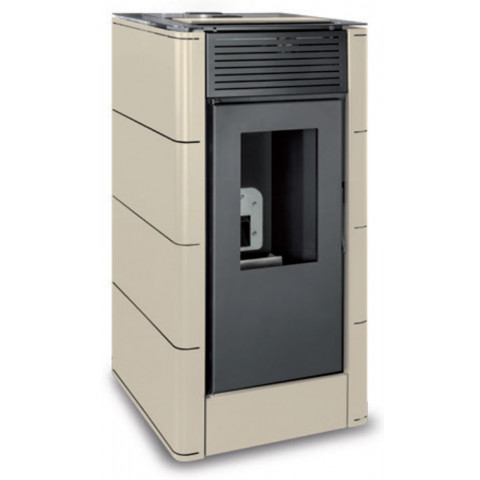 Poêle à granulés chaudière hydraulique selena hydro 12kw blanc perlé